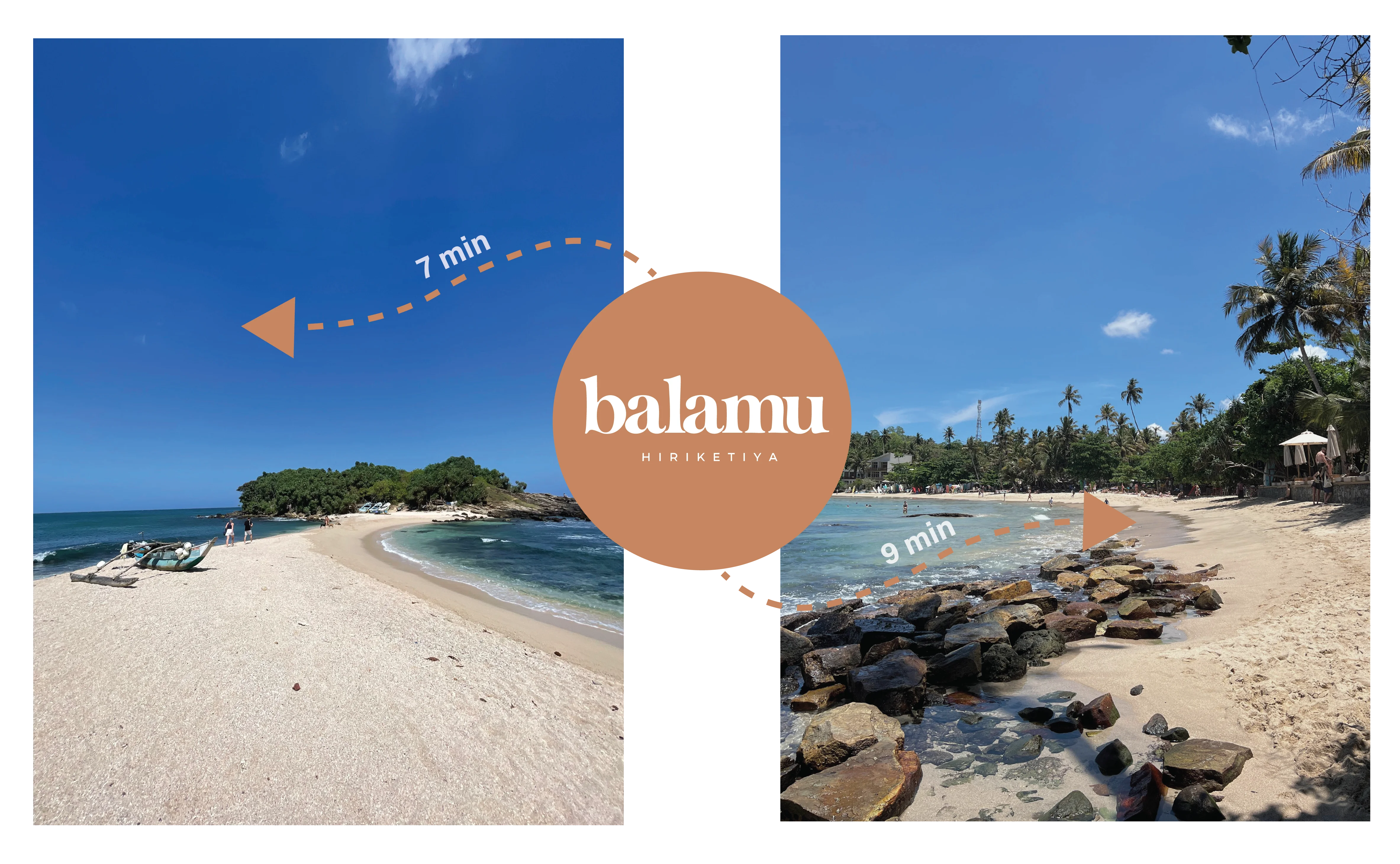 Two beaches at Hiriketiya